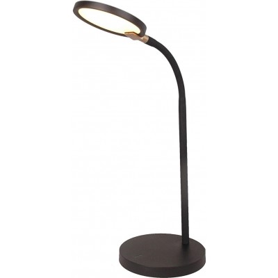 Lampada de escritorio 4W Forma Redondo 37×25 cm. Sala de estar, sala de jantar e quarto. Aço. Cor preto