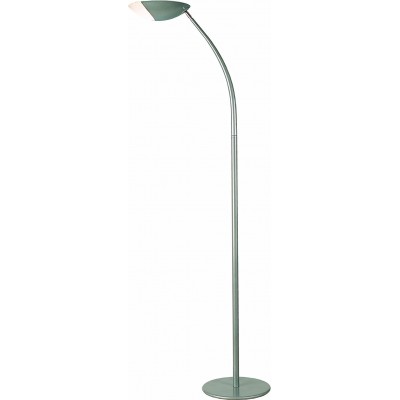 Lámpara de pie 12W Forma Esférica 168×64 cm. Comedor, dormitorio y vestíbulo. Acero y Policarbonato. Color gris