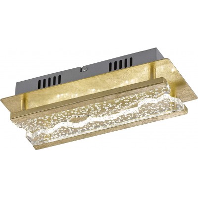 101,95 € Free Shipping | Ceiling lamp 4W Rectangular Shape 33×14 cm. Living room, dining room and bedroom. Metal casting. Golden Color