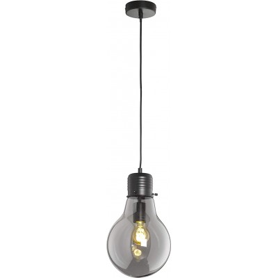 吊灯 40W 球形 形状 22×22 cm. 客厅, 饭厅 和 卧室. 水晶 和 金属. 黑色的 颜色