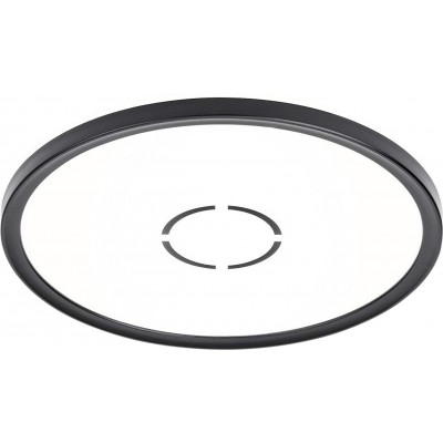 83,95 € Free Shipping | Indoor ceiling light 18W Round Shape Ø 29 cm. LED. backlit effect Living room, dining room and lobby. Modern Style. Metal casting. Black Color