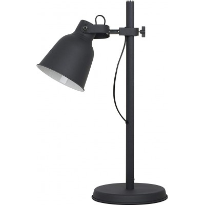 86,95 € Free Shipping | Desk lamp 9W 3000K Warm light. Conical Shape 44×16 cm. Living room, dining room and lobby. Vintage Style. Aluminum. Black Color