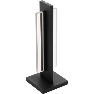 119,95 € Free Shipping | Table lamp Eglo Rectangular Shape 38×14 cm. Living room, dining room and bedroom. Modern Style. Aluminum and PMMA. Black Color