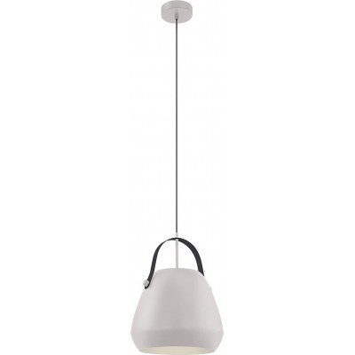 Lámpara colgante Eglo 60W Forma Esférica 110×29 cm. Salón, comedor y dormitorio. Estilo retro. Acero. Color blanco