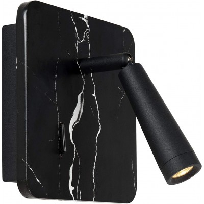 79,95 € Spedizione Gratuita | Faretto da interno 3W 15×15 cm. Metallo e legna. Colore nero