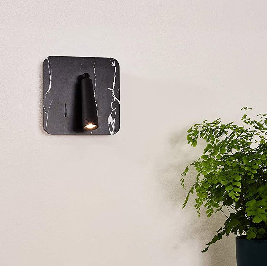 79,95 € Envoi gratuit | Projecteur d'intérieur 3W 15×15 cm. Métal et bois. Couleur noir