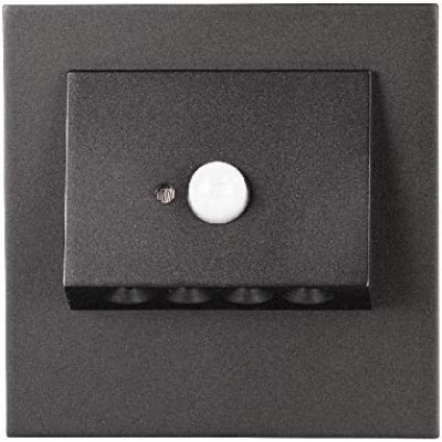Innenwandleuchte Quadratische Gestalten 7×7 cm. Wohnzimmer, esszimmer und schlafzimmer. PMMA und Metall. Schwarz Farbe