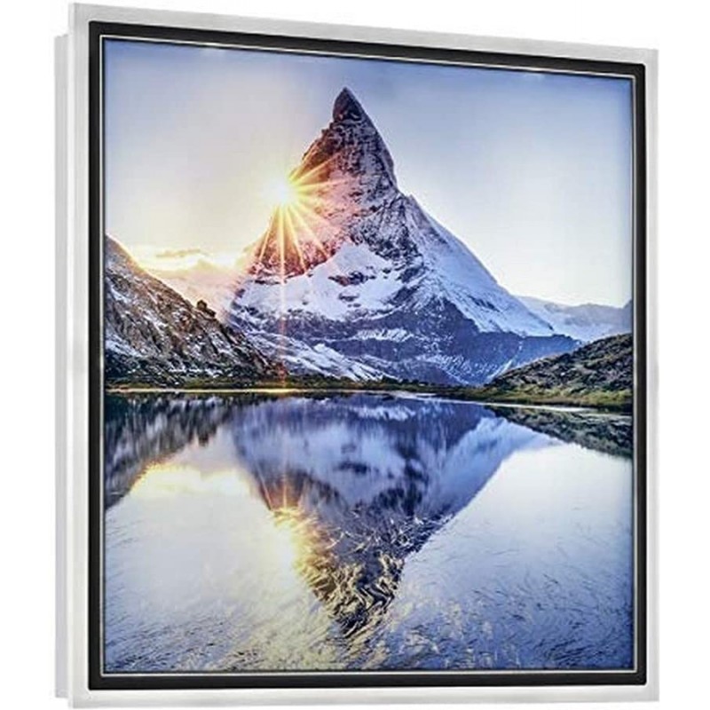 98,95 € Spedizione Gratuita | Pannello LED Reality 12W LED Forma Quadrata 42×42 cm. Pannello LED con immagine orizzontale Soggiorno, sala da pranzo e camera da letto. Stile moderno. PMMA e Metallo