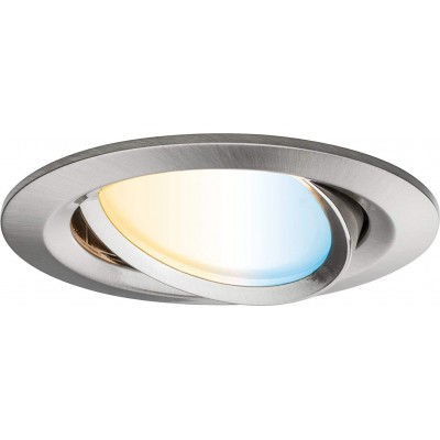72,95 € Free Shipping | Recessed lighting 6W 2700K Very warm light. Round Shape 8×8 cm. Adjustable LED. Control with Smartphone APP Kitchen, bathroom and garden. Steel, Aluminum and Metal casting. Aluminum Color