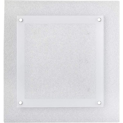 91,95 € Spedizione Gratuita | Plafoniera da interno 18W 44×42 cm. LED Cristallo, metallo e bicchiere. Colore bianca