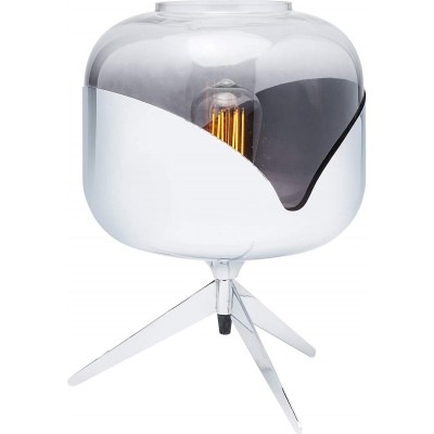 129,95 € Envoi gratuit | Lampe de table 40W 35×27 cm. Cristal. Couleur chromé