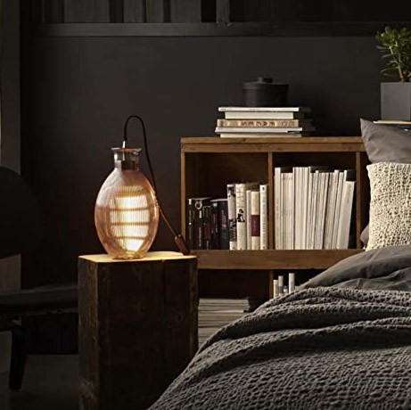 95,95 € Envio grátis | Lâmpada de mesa 28×15 cm. Cristal e vidro. Cor cinza