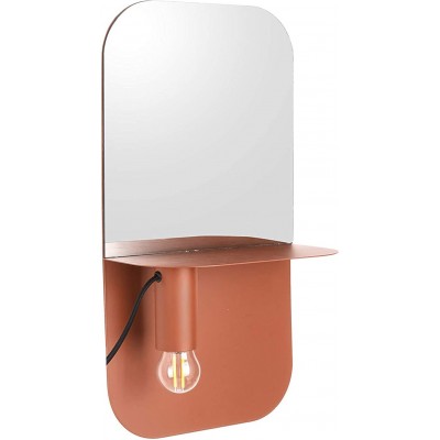 Настенный светильник для дома 40W Прямоугольный Форма 45×24 cm. Включает зеркало Гостинная, столовая и спальная комната. Металл. Золотой Цвет