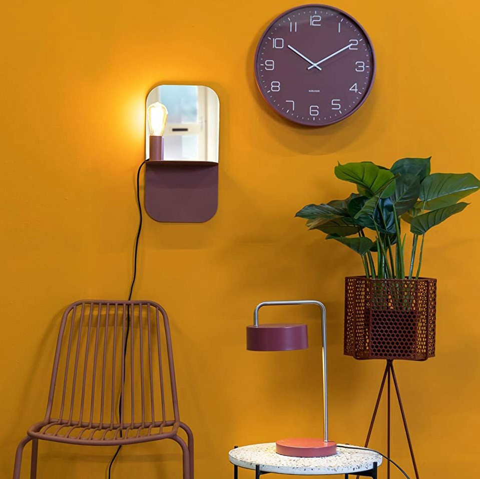 119,95 € Envío gratis | Aplique de pared interior 40W 45×24 cm. Incluye espejo Metal. Color dorado