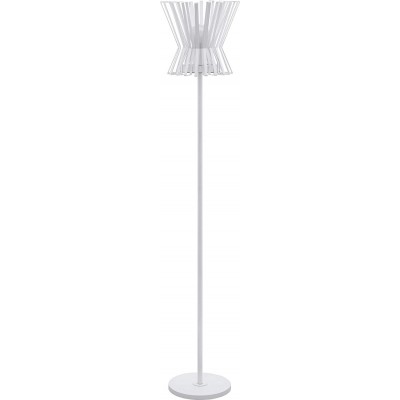 123,95 € Envío gratis | Lámpara de pie Eglo 40W Forma Cilíndrica 154×30 cm. Salón, comedor y dormitorio. Acero. Color blanco