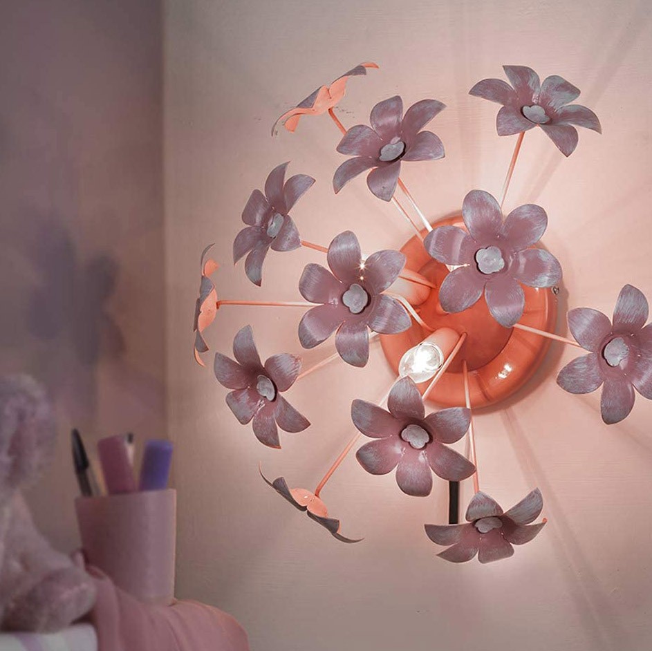 88,95 € Spedizione Gratuita | Lampada da soffitto 52×51 cm. 3 punti luce Metallo. Colore rosa