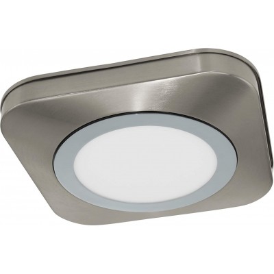 81,95 € Free Shipping | Indoor ceiling light Eglo 16W Square Shape 31×31 cm. Dining room, bedroom and lobby. Steel and PMMA. Plated chrome Color