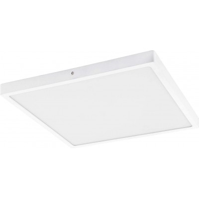 Indoor ceiling light Eglo 25W 4000K Neutral light. 40×40 cm. Aluminum and pmma. White Color