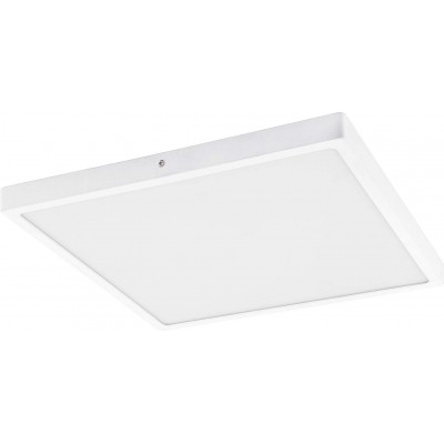 106,95 € Free Shipping | Indoor ceiling light Eglo 25W 4000K Neutral light. Square Shape 40×40 cm. Living room, dining room and bedroom. Modern Style. Aluminum and PMMA. White Color