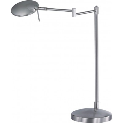 Lámpara de escritorio Trio 8W 3000K Luz cálida. 53×46 cm. LED articulable Comedor, dormitorio y vestíbulo. Estilo moderno. Metal. Color níquel