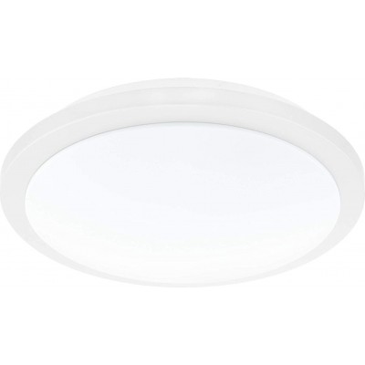 125,95 € Free Shipping | Indoor ceiling light Eglo 26W Round Shape Ø 51 cm. LED. Remote control Dining room, bedroom and lobby. Rustic Style. Steel and PMMA. White Color