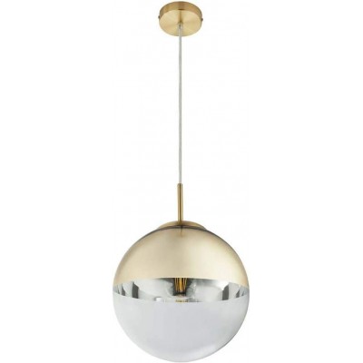 66,95 € Kostenloser Versand | Hängelampe 40W 120 cm. Kristall und metall. Golden Farbe