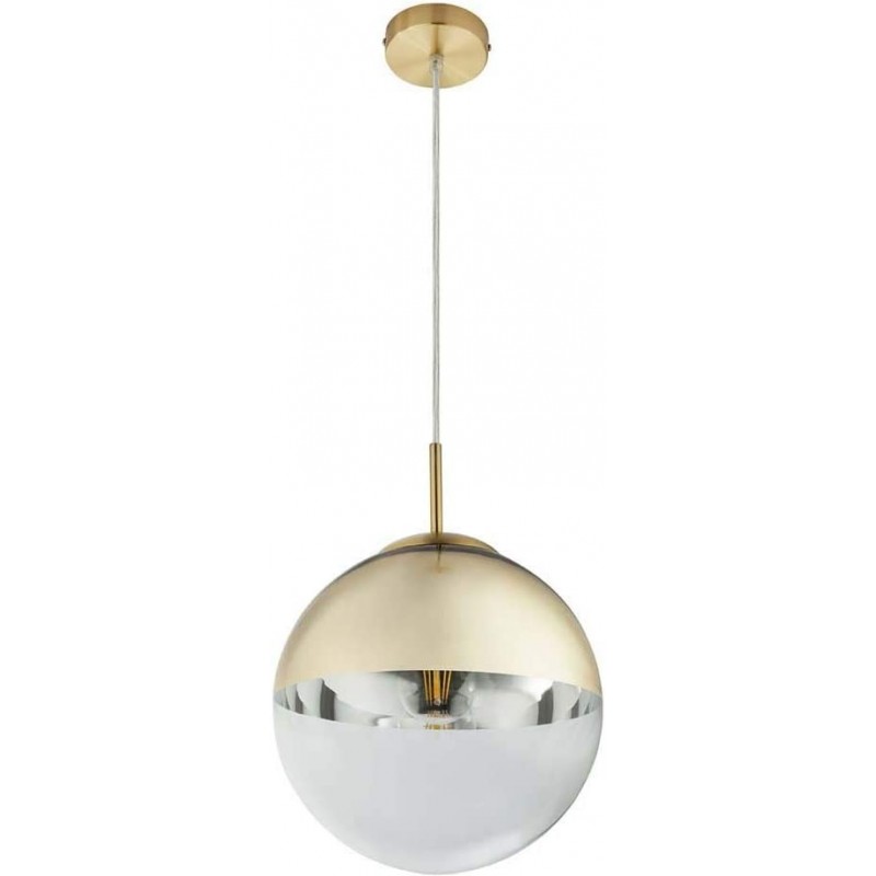 69,95 € Free Shipping | Hanging lamp 40W Spherical Shape 120 cm. Living room, dining room and lobby. Modern Style. Crystal and Metal casting. Golden Color