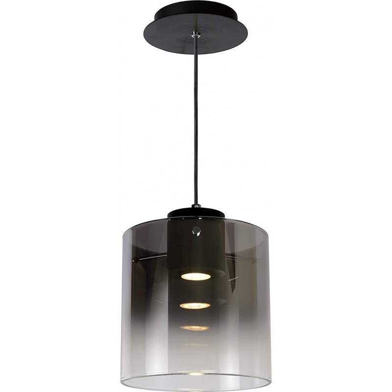 133,95 € Free Shipping | Hanging lamp 5W 150×20 cm. Aluminum and glass. Black Color