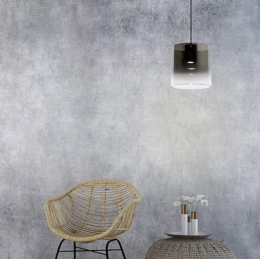 133,95 € Бесплатная доставка | Подвесной светильник 5W 150×20 cm. Алюминий и стекло. Чернить Цвет