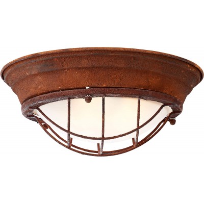 63,95 € Free Shipping | Indoor ceiling light 40W Round Shape 34×34 cm. Dining room, bedroom and lobby. Modern Style. Crystal, Metal casting and Glass. Brown Color