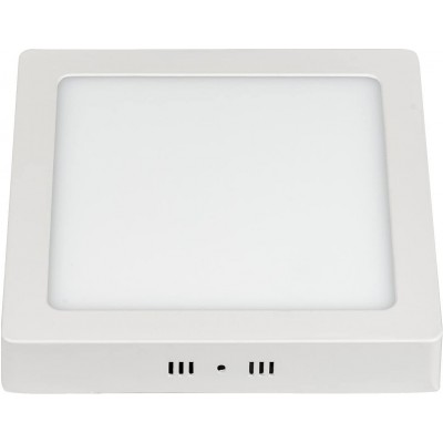 Plafoniera da interno 24W Forma Quadrata 22×22 cm. LED Soggiorno, sala da pranzo e atrio. Alluminio. Colore bianca