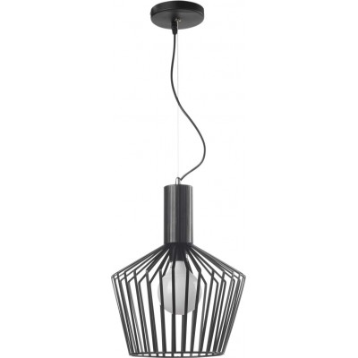 Lámpara colgante Forma Cilíndrica 130×28 cm. Salón, comedor y dormitorio. Estilo moderno. Metal. Color negro
