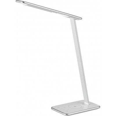 Lampada de escritorio 10W Forma Alongada 46×33 cm. Sala de jantar, quarto e salão. Estilo moderno e industrial. ABS e Metais. Cor branco