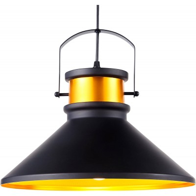 Lampada a sospensione 60W Forma Conica 122×37 cm. LED Soggiorno, sala da pranzo e camera da letto. Stile moderno. Metallo. Colore nero