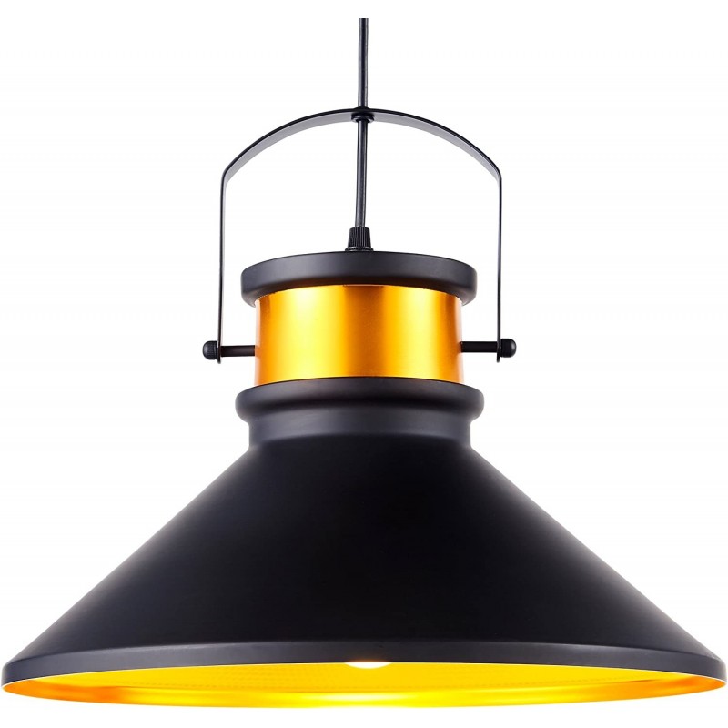 101,95 € Free Shipping | Hanging lamp 60W Conical Shape 122×37 cm. LED Living room, dining room and bedroom. Modern Style. Metal casting. Black Color