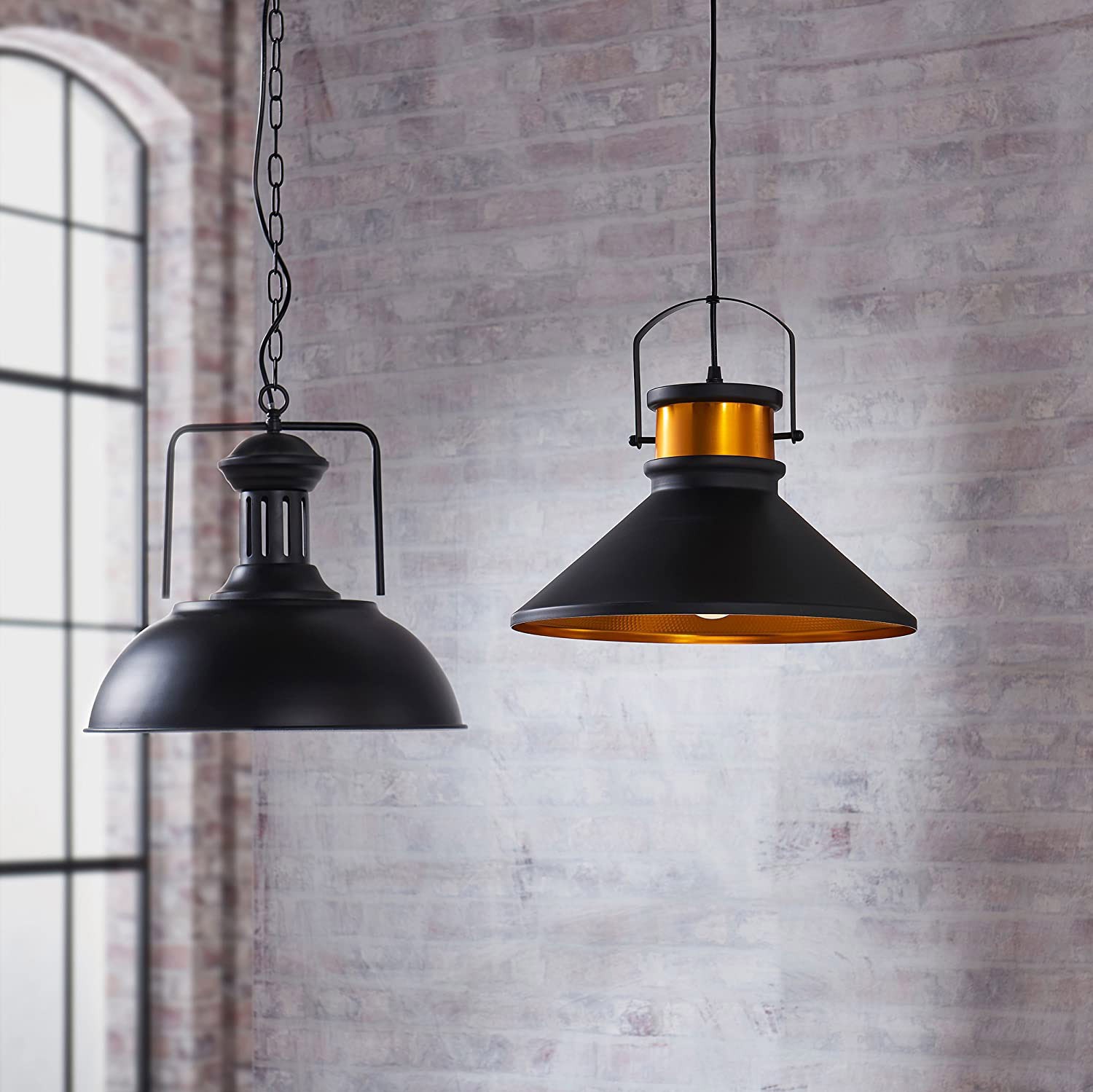 96,95 € Free Shipping | Hanging lamp 60W 122×37 cm. LED Metal casting. Black Color
