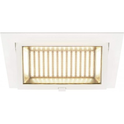 Iluminación empotrable 29W Forma Rectangular 25×16 cm. LED Salón, comedor y dormitorio. Aluminio y Resina. Color blanco