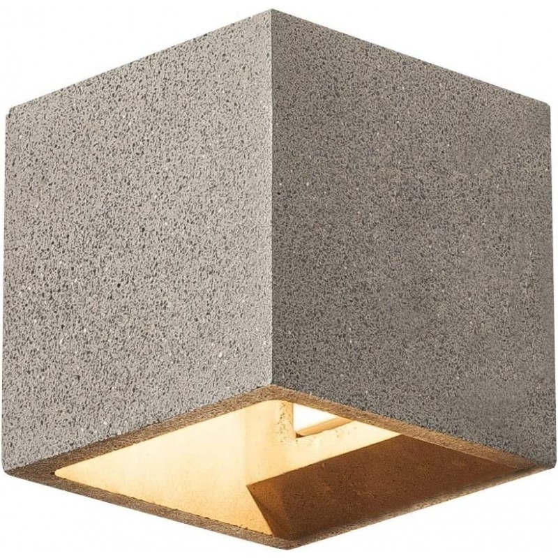 116,95 € Free Shipping | Outdoor wall light 25W Cubic Shape 18×18 cm. Terrace, garden and public space. Modern Style. Concrete. Gray Color