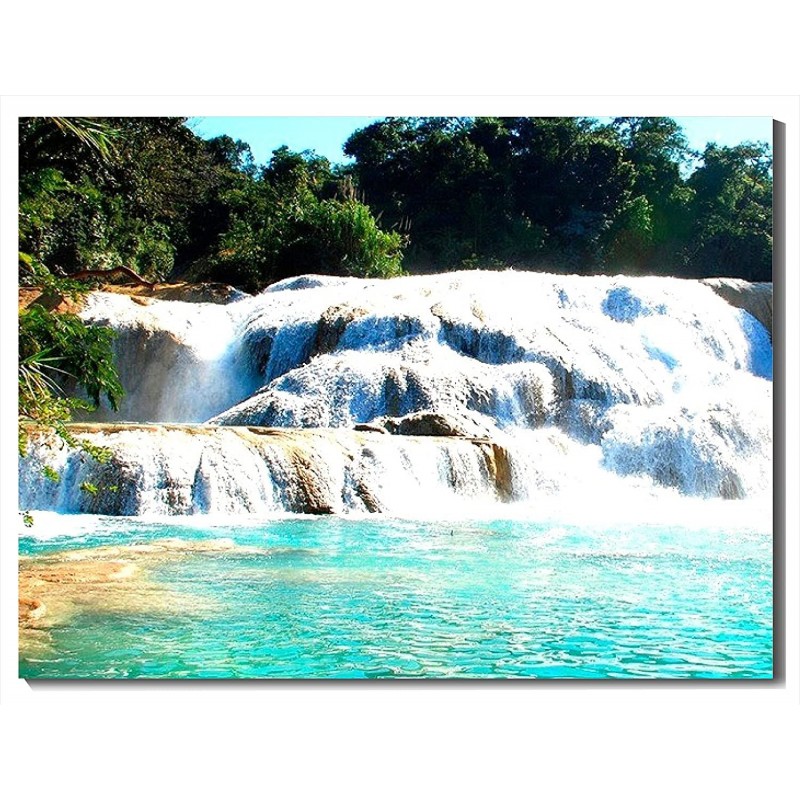89,95 € Free Shipping | LED panel Rectangular Shape 80×60 cm. Backlit waterfall photography Living room, bedroom and lobby. Modern Style. Acrylic