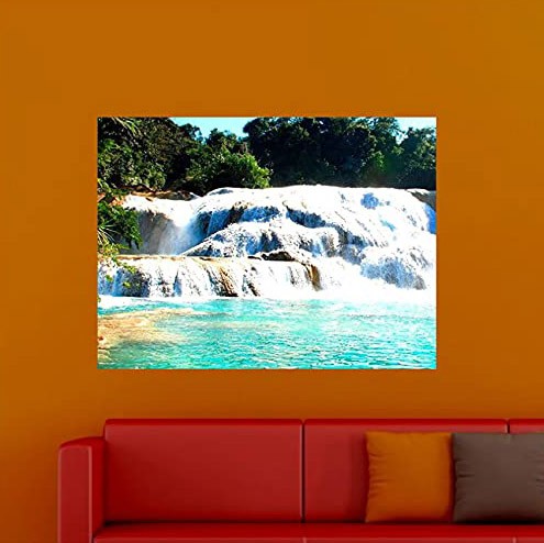 86,95 € Kostenloser Versand | LED-Panel 80×60 cm. Hintergrundbeleuchtete Wasserfallfotografie Acryl