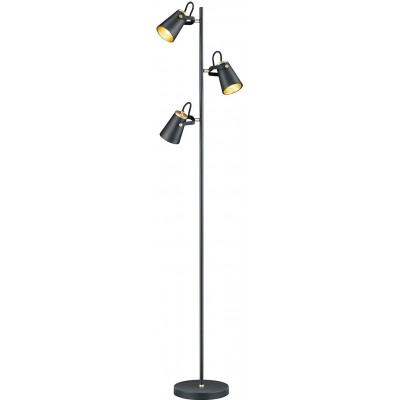 124,95 € Spedizione Gratuita | Lampada da pavimento Trio 160×38 cm. Triplo faretto orientabile Metallo. Colore nero