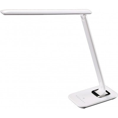 Lámpara de escritorio 7W Forma Angular 41×36 cm. LED articulable Salón, dormitorio y vestíbulo. ABS y Metal. Color blanco