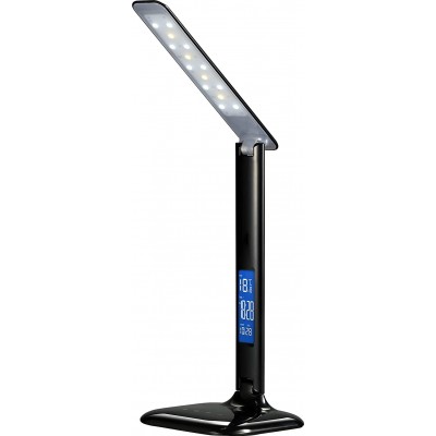 Lámpara de escritorio 4W Forma Rectangular 33×26 cm. LED articulable Comedor, dormitorio y vestíbulo. ABS y Metal. Color negro