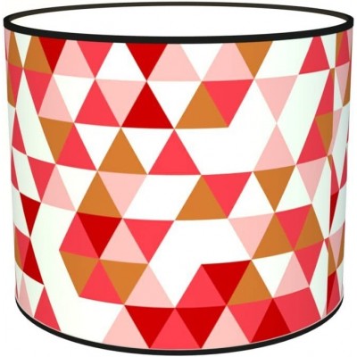 87,95 € Free Shipping | Lamp shade Cylindrical Shape 50×50 cm. Tulip Living room, dining room and lobby. Textile. Red Color