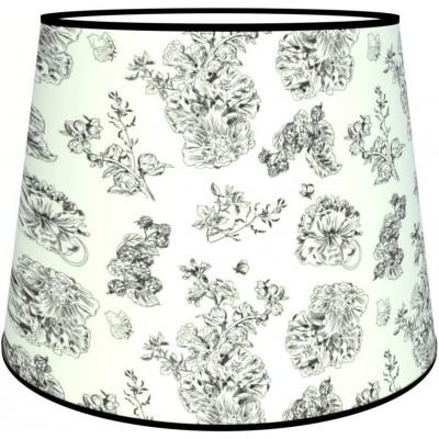 Pantalla para lámpara Forma Cónica 45×40 cm. Tulipa Salón, comedor y vestíbulo. Textil y Policarbonato. Color blanco
