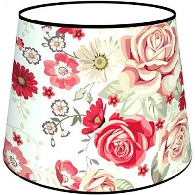 88,95 € Free Shipping | Lamp shade Conical Shape 45×40 cm. Tulip Living room, dining room and bedroom. Textile. Red Color