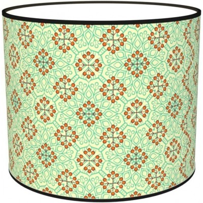 88,95 € Free Shipping | Lamp shade Cylindrical Shape 50×50 cm. Tulip Living room, dining room and lobby. Textile. Green Color