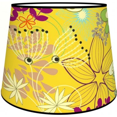 Pantalla para lámpara Forma Cónica 45×40 cm. Tulipa Salón, dormitorio y vestíbulo. Textil. Color amarillo