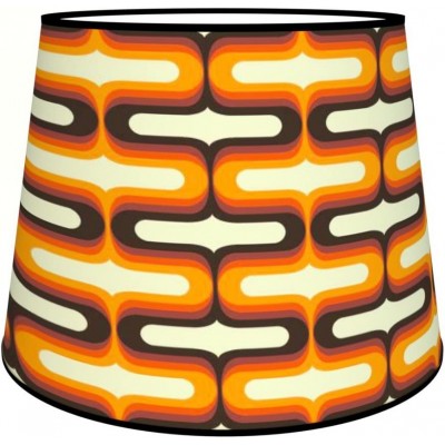 Pantalla para lámpara Forma Cónica 45×40 cm. Tulipa Salón, comedor y dormitorio. PMMA y Textil. Color naranja