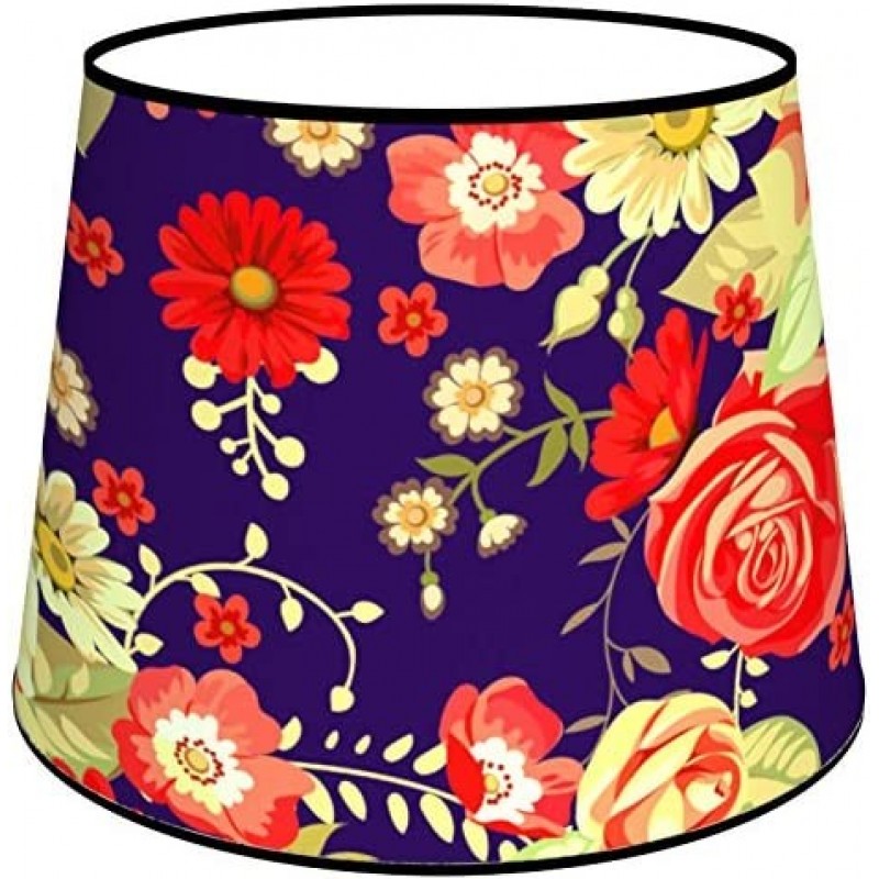 83,95 € Free Shipping | Lamp shade 45×40 cm. Tulip Textile and polycarbonate. Red Color